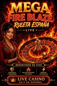 Mega Fire Blaze: ruleta en vivo con crupier real en Vima